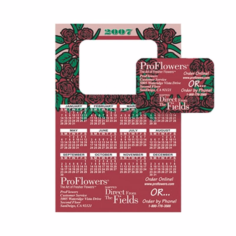 6"x4" Picture Frame Calendar Custom Magnets - 20mil