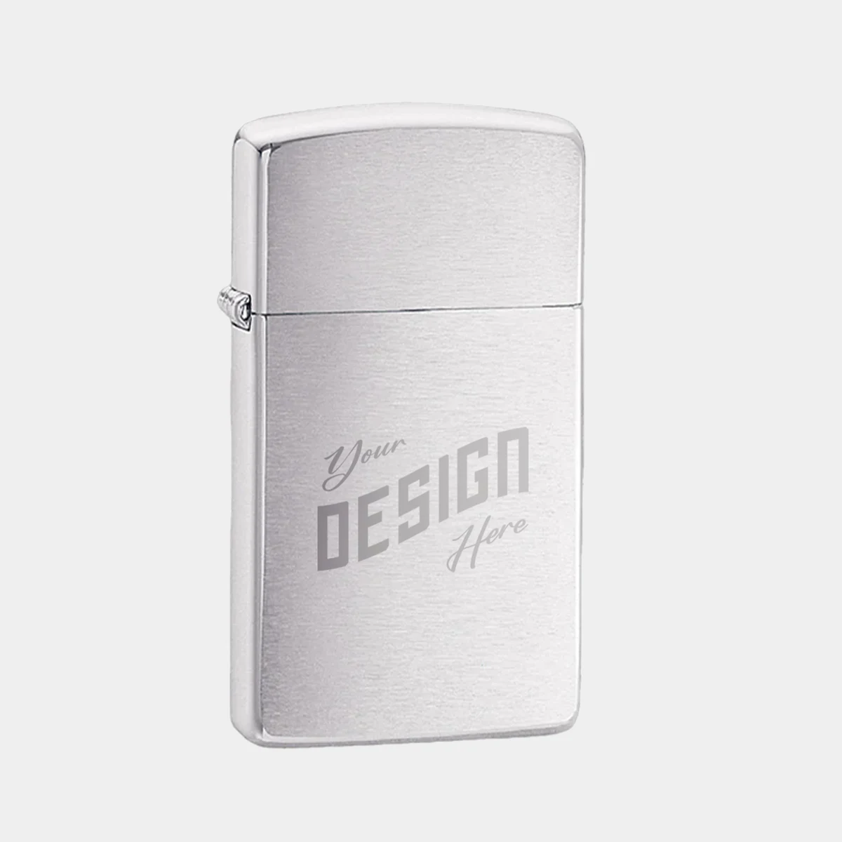 Zippo® USA-Made Slim Matte Chromes Windproof Lighter 1