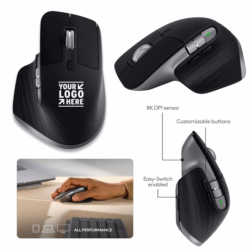 Logitech Customization 8K DPI Mac MX Master 3S Ultra-Fast Scrolling Wireless Bluetooth Mouse