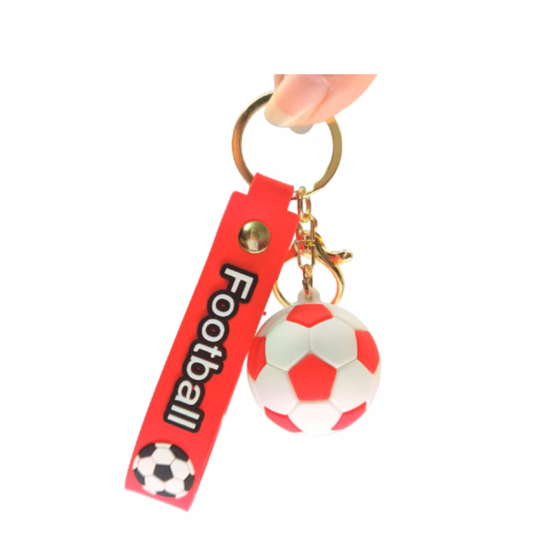 PVC Ball Charm With Strap For Key Ring 4.1" x 0.8"