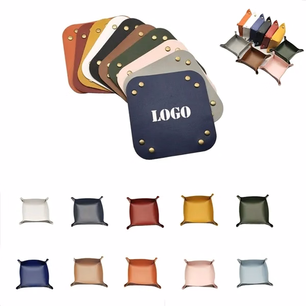 PU Leather Foldable Tray Organizer Jewelry Tray for Office, School and Events