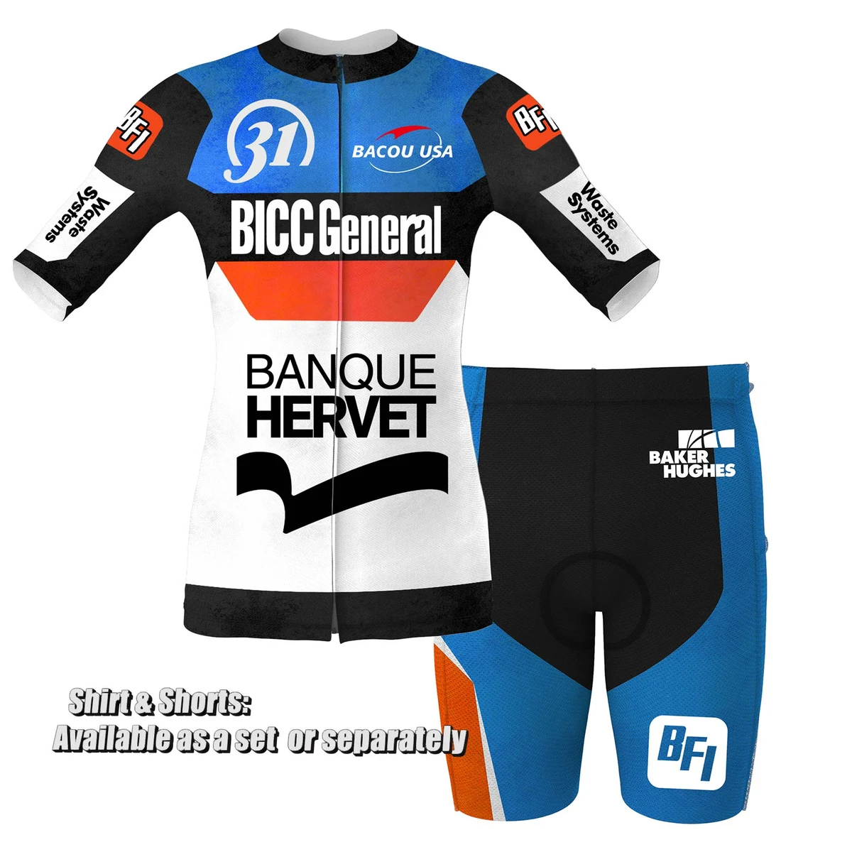 Full Color Dye Sublimated Custom Cycling Jersey Set 1