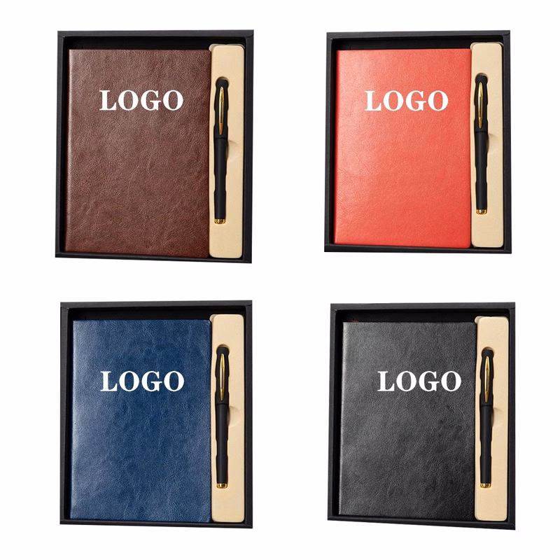 A5 Leather Notebook Pen Gift Set