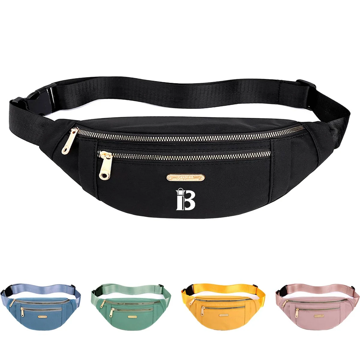 Oxford Sling Bag Double Zippers Fanny Pack 1