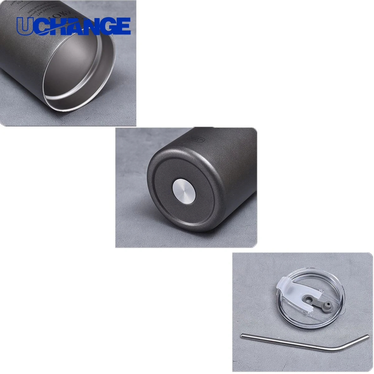 Stainless Steel Straw Thermos Mug 1