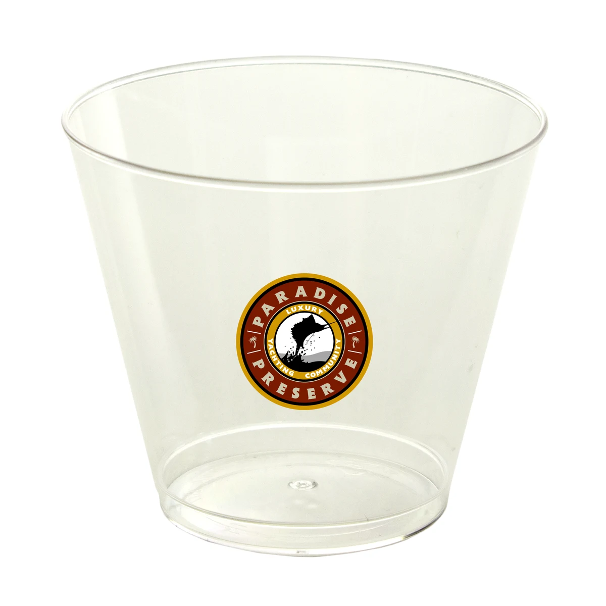 9oz. Old Fashioned - Squat Clear Hard-Sided Tumbler 1