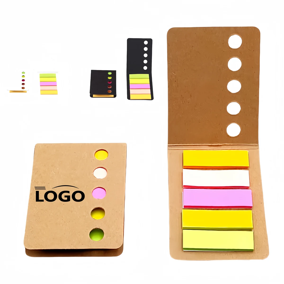 Kraft paper colorful strip combination sticky notes 1