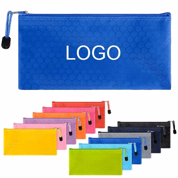 A6 Waterproof Oxford Zipper Pencil Pouch