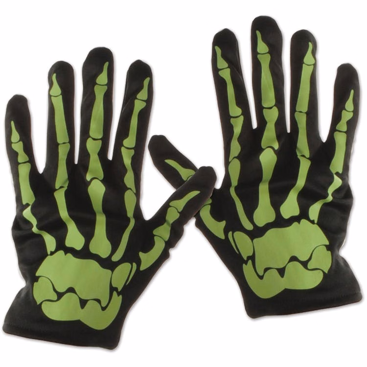 Skeleton Gloves - Black Glow