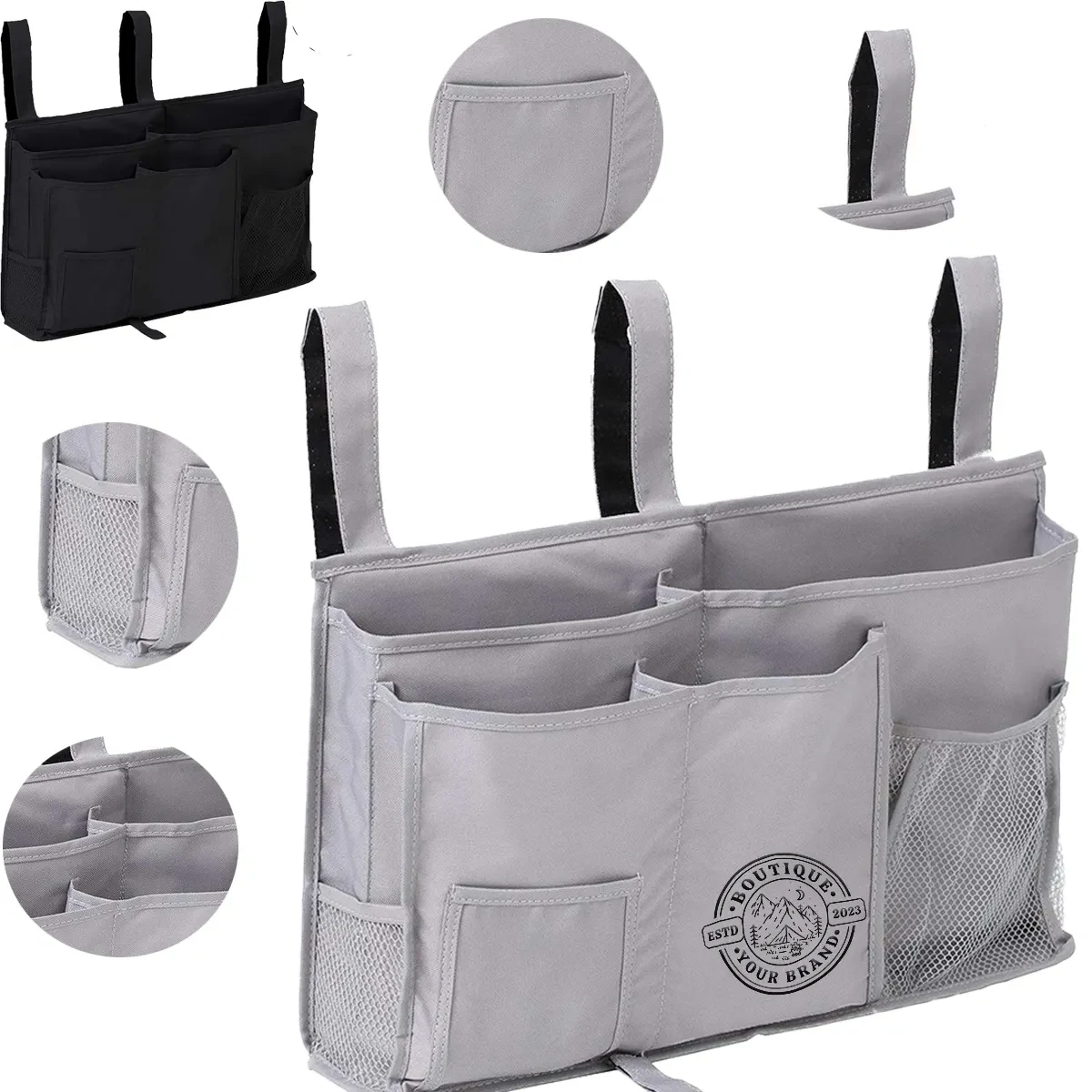 8 Pockets Waterproof Hanging Shelf Bedside Storage Caddy 1