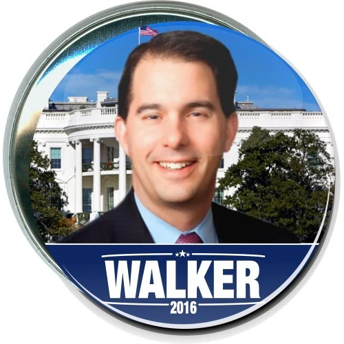 Walker 2016, White House, Political Button 1