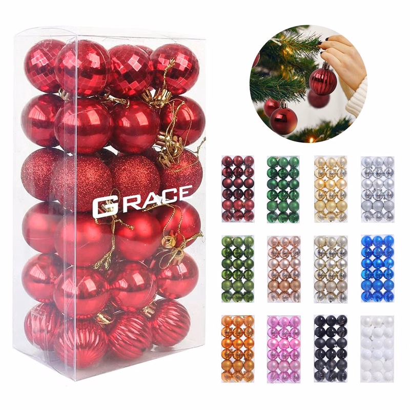 36-Piece Christmas Ball Ornament Set