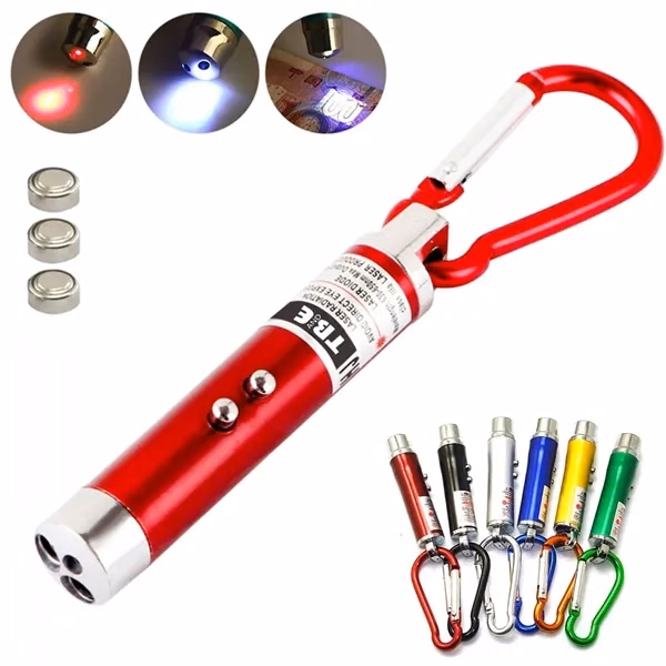 Custom LED Carabiner Keychain with Bright Flashlight — Compact Essentials Attachment
