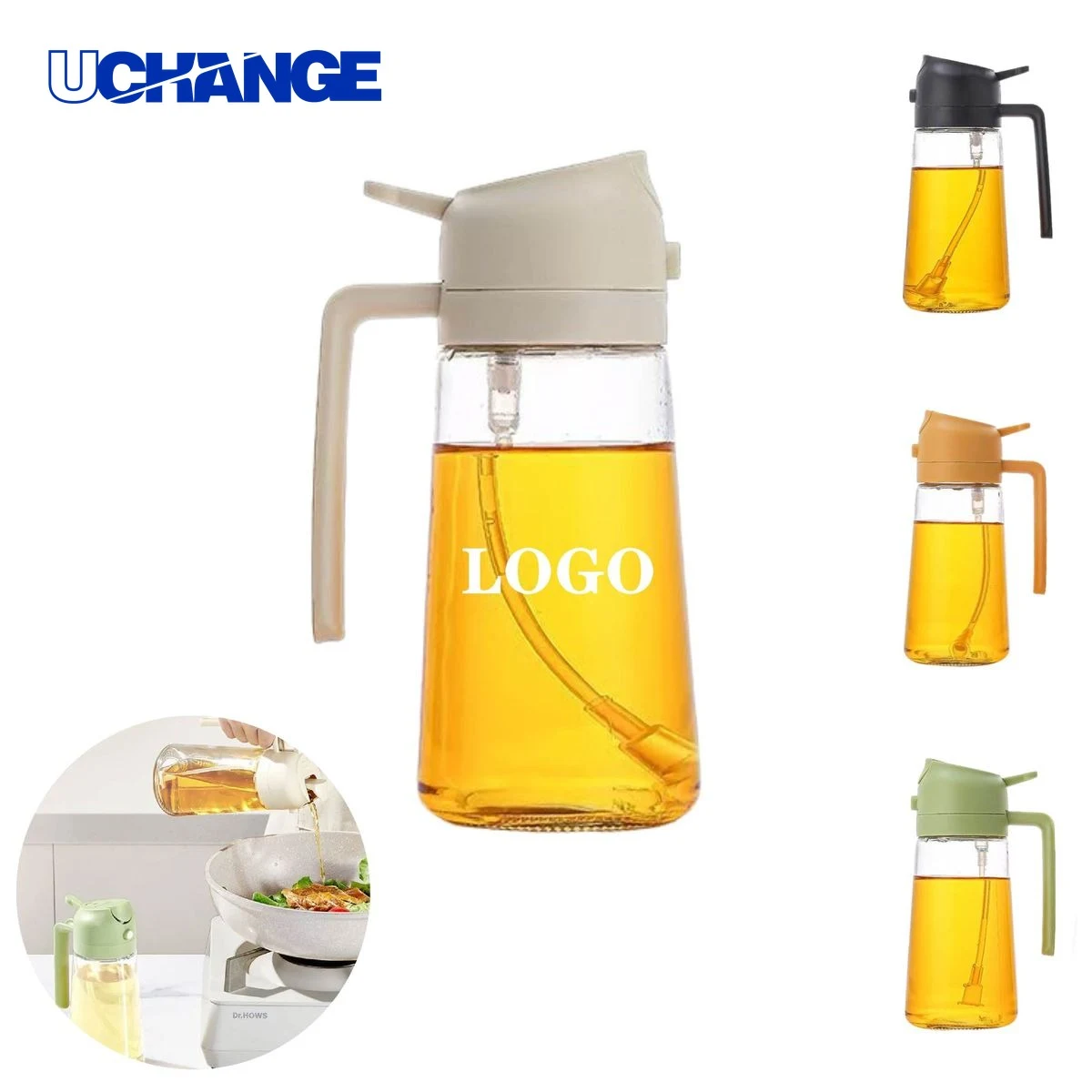 Dual Function Oil Dispenser Kitchen Bottle 1