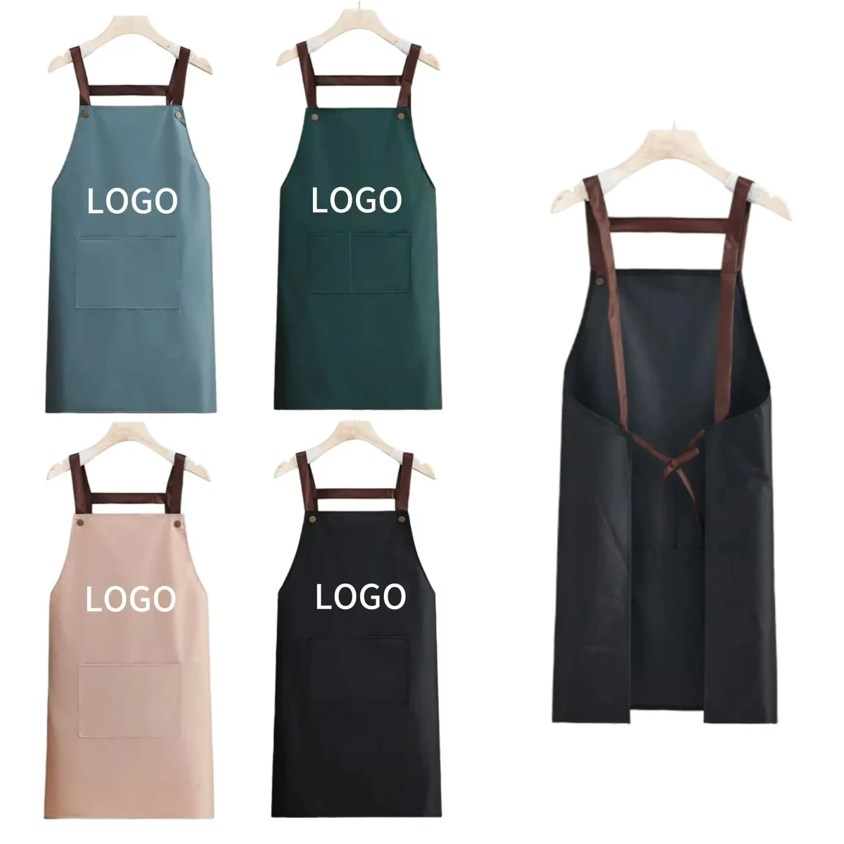 Custom Multifunction Waterproof PVC Kitchen Apron 1