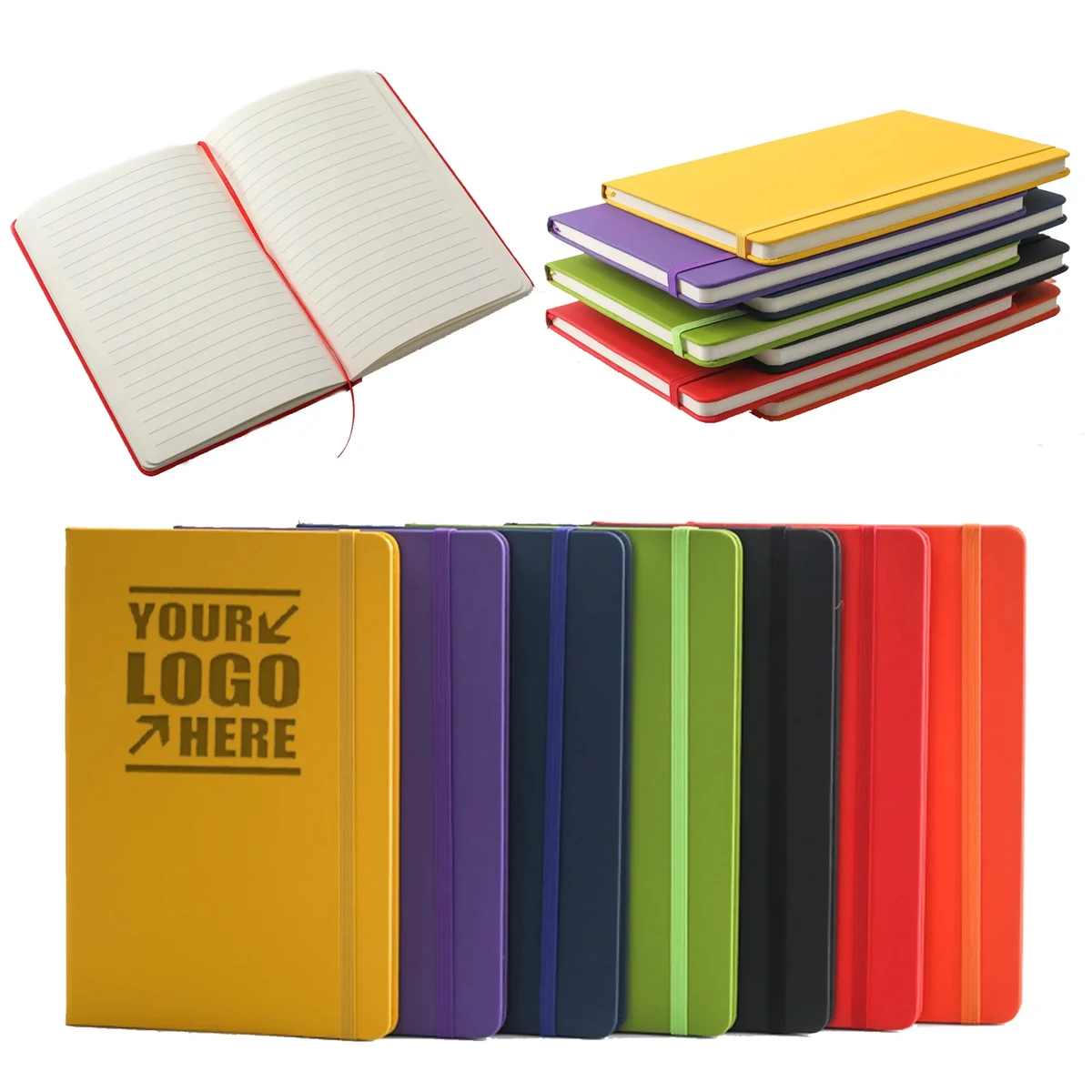 A6 Soft Journal Hardcover Pocket Notebook with Elastic Strap 1
