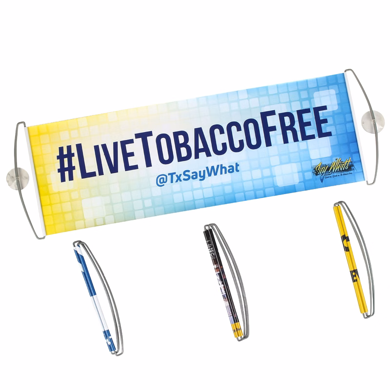 Roll-Up Handheld Banner Flag