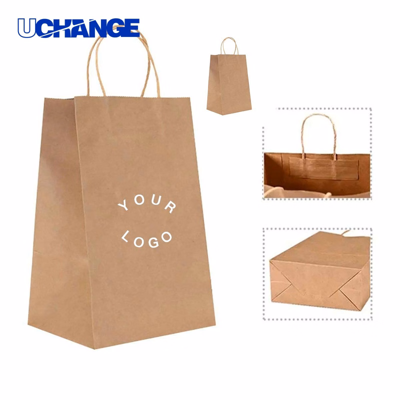 Kraft Paper Tote Bag Carrier Biodegradable