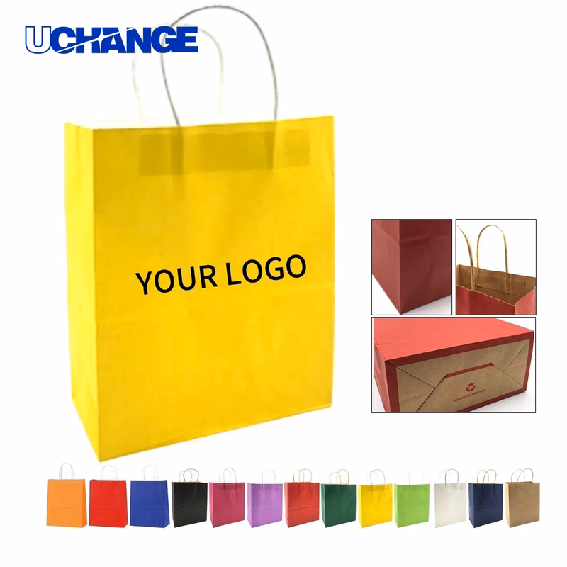 Kraft Tote Bag Carrier Eco Friendly with Logo
