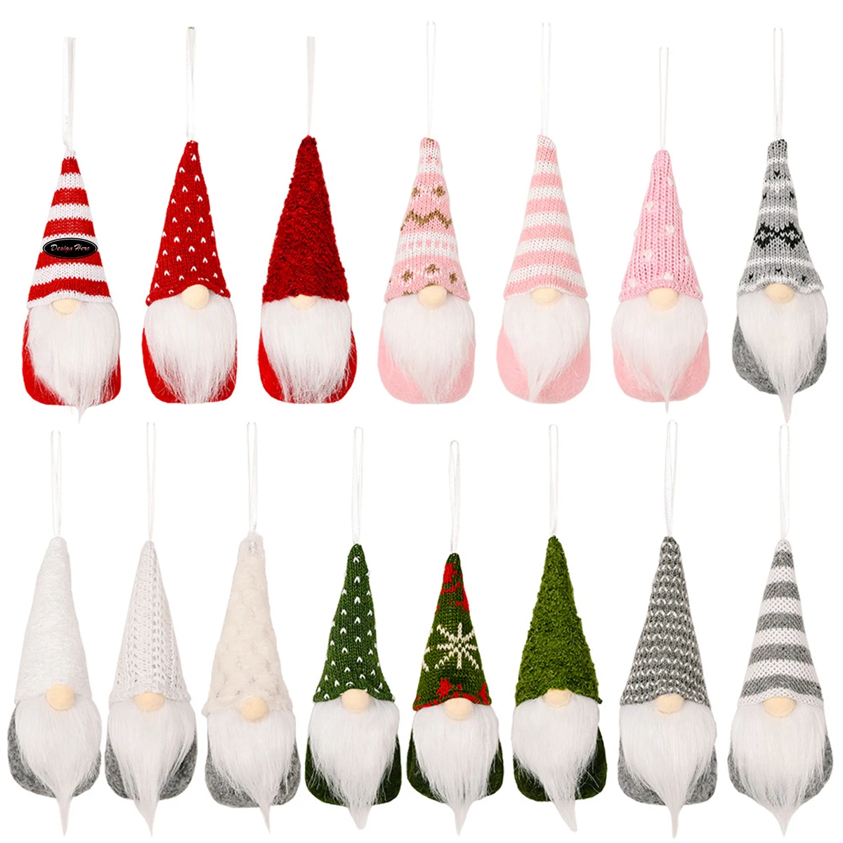 Knitted Gnome Christmas Ornaments 1