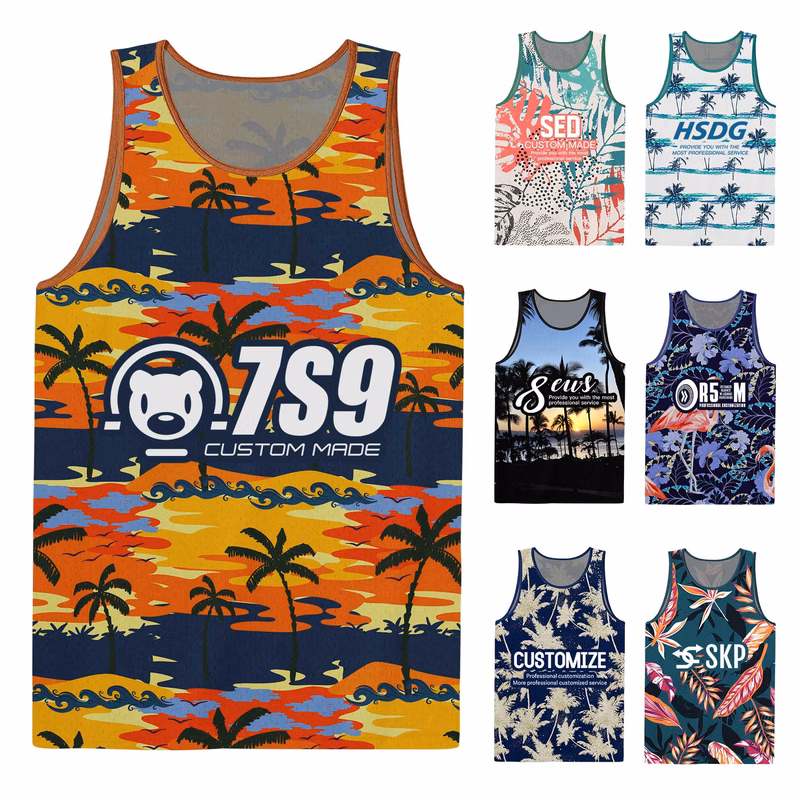 Unisex Adult Digital Tank Tops