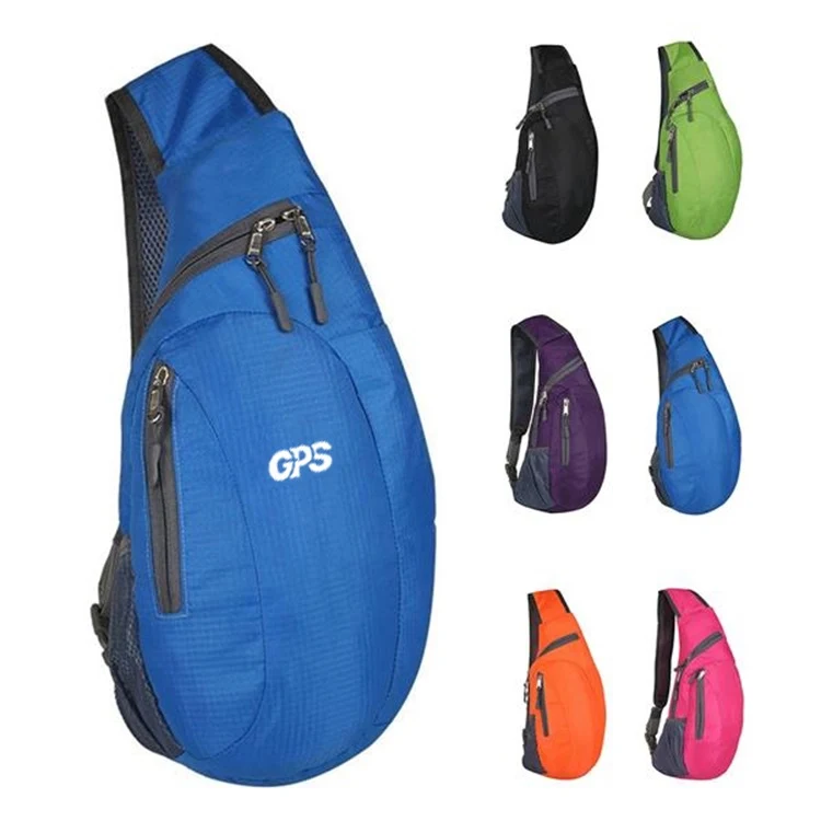 Foldable Nylon Triangle Messenger Bag 1