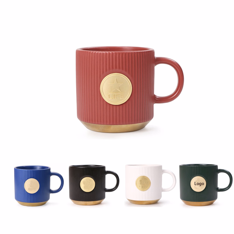 Ceramic Mug With Bronce