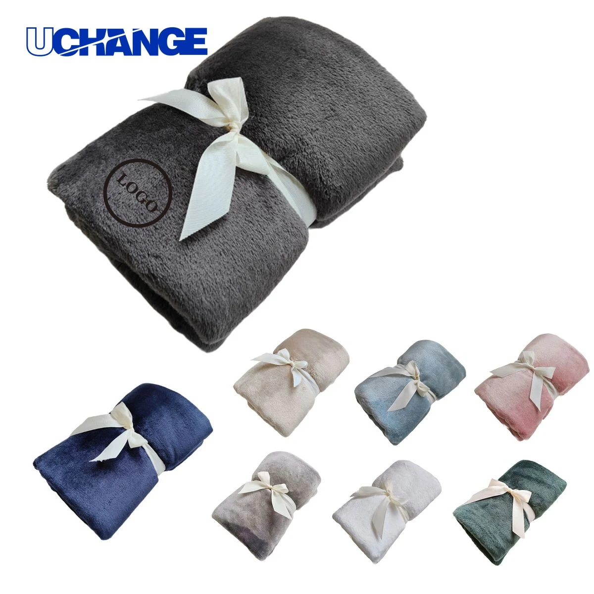 Soft Solid Color Flannel Blanket Throw 1