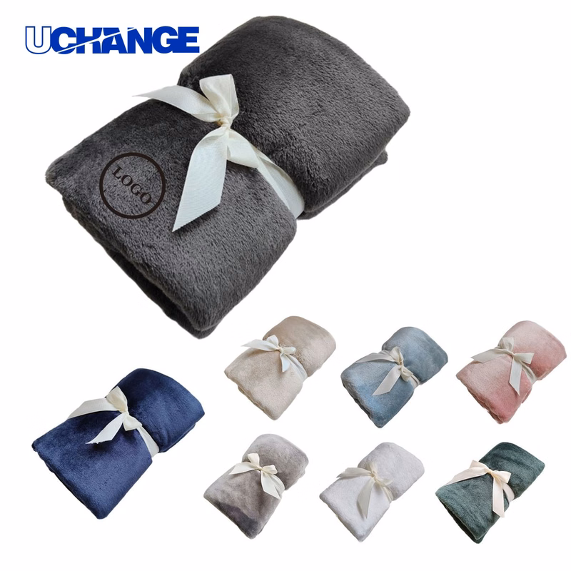 Soft Solid Color Flannel Blanket Throw