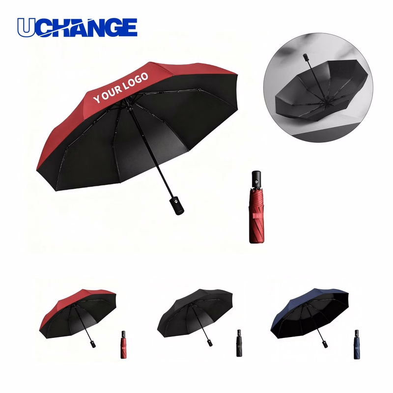 Automatic Folding Umbrella with Fiberglass Ribs