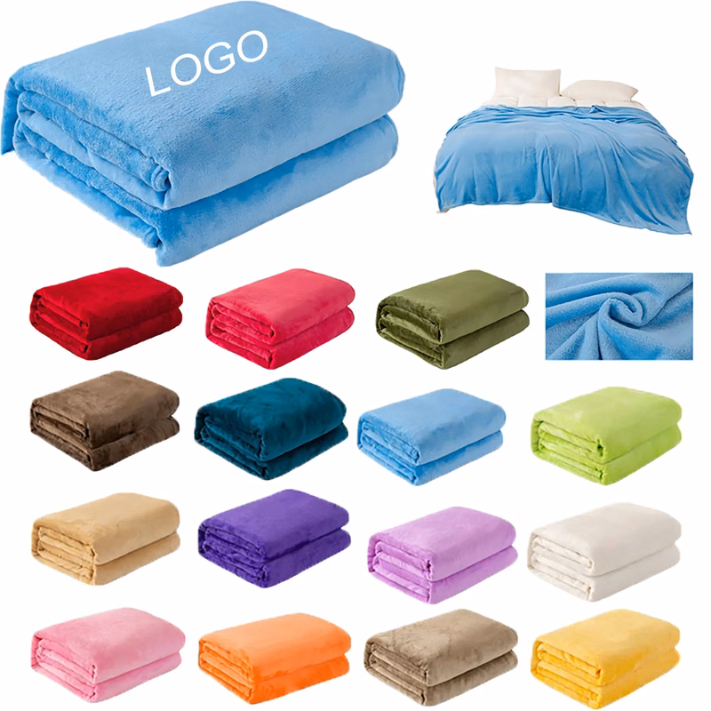 MOQ 10 Soft Flannel Fleece Throw Blanket
