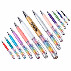 Metal Pen With Rainbow Diamonds