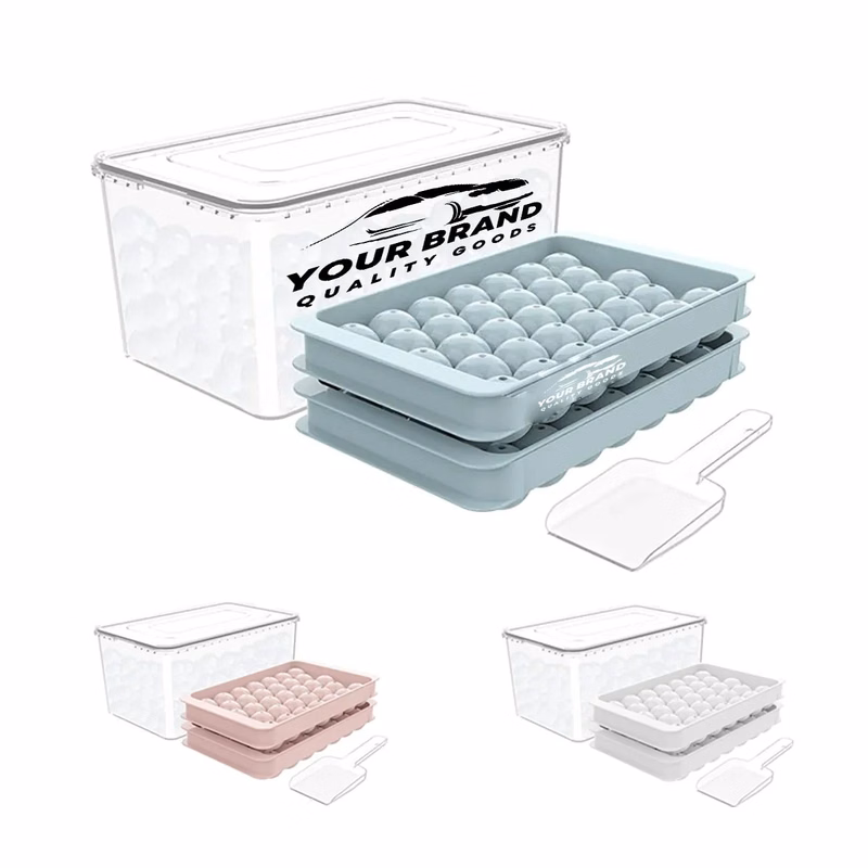 Spherical Ice Tray with Lid & Bin