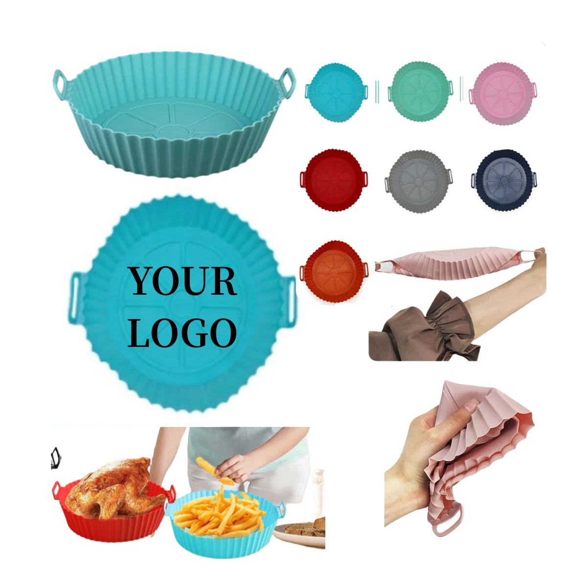 Food-Grade Round Air Fryer Silicone Mat 1