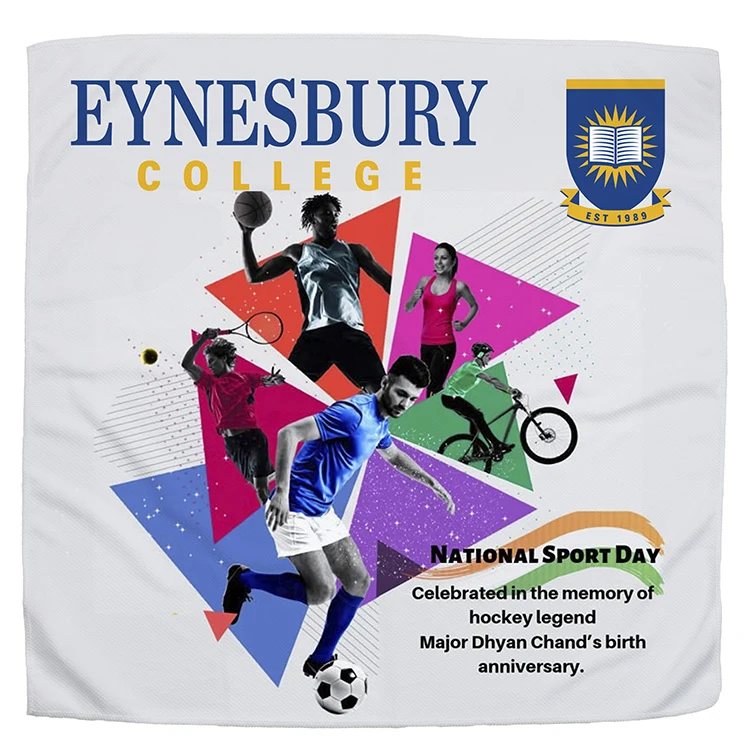"THE COOLING BANDANA" Recylced RPET 155 GSM Full Color Sublimation – 22" H x 22" W 1