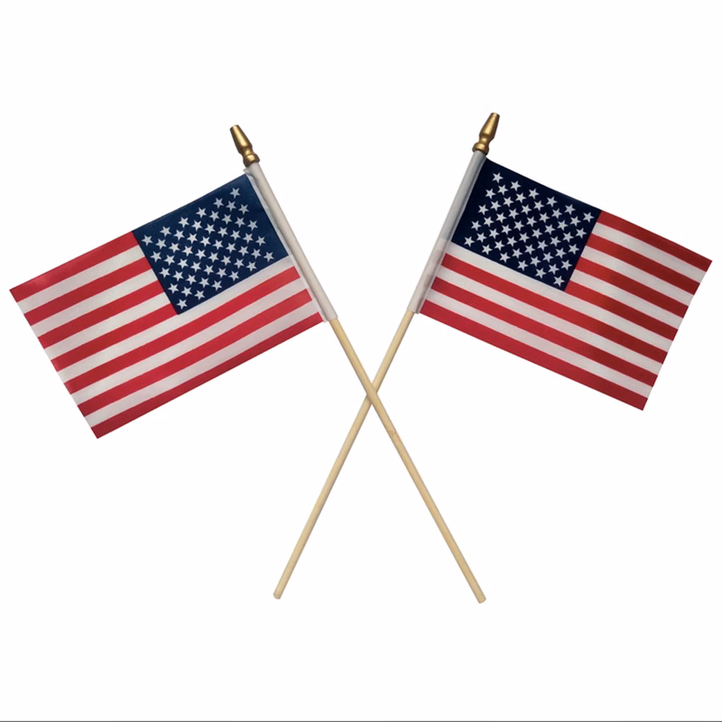 Independence Day hand-waving flag