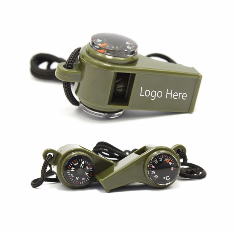 3-in-1 Compass Thermometer Whistle