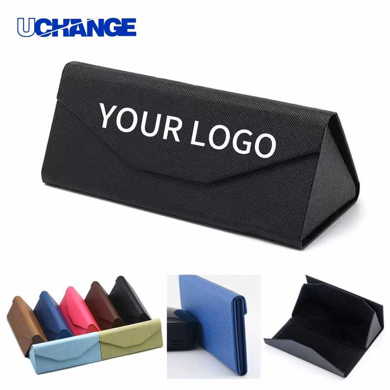 PU Leather Fold Flat Glasses Case Organizer