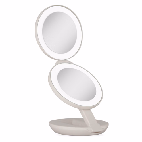 Zadro Lighted Travel Mirror with Magnification & Folding-to-Compact