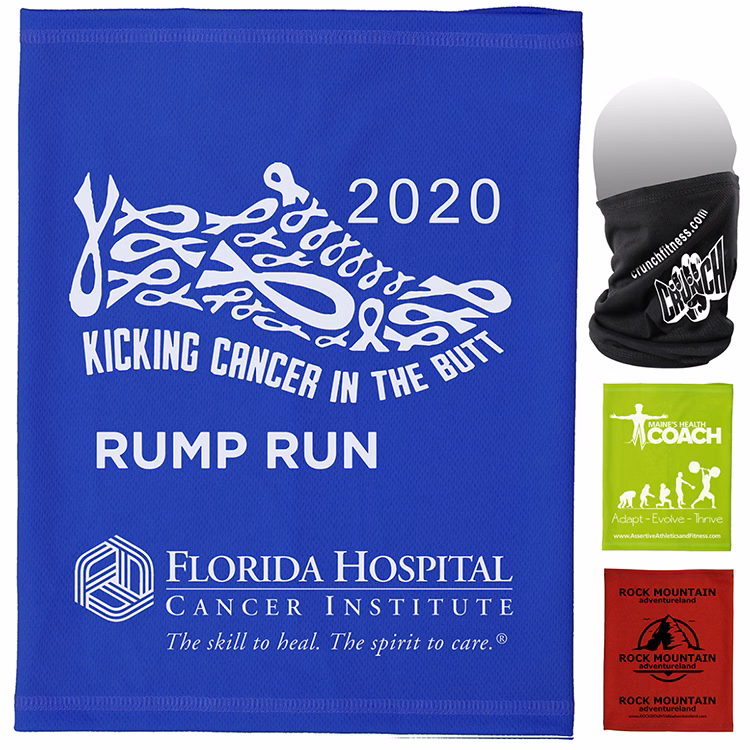 "THE COOLING FANDANA™" Recycled RPET 170 GSM Multi-Functional Cooling Gaiter, Facecover and Headwear