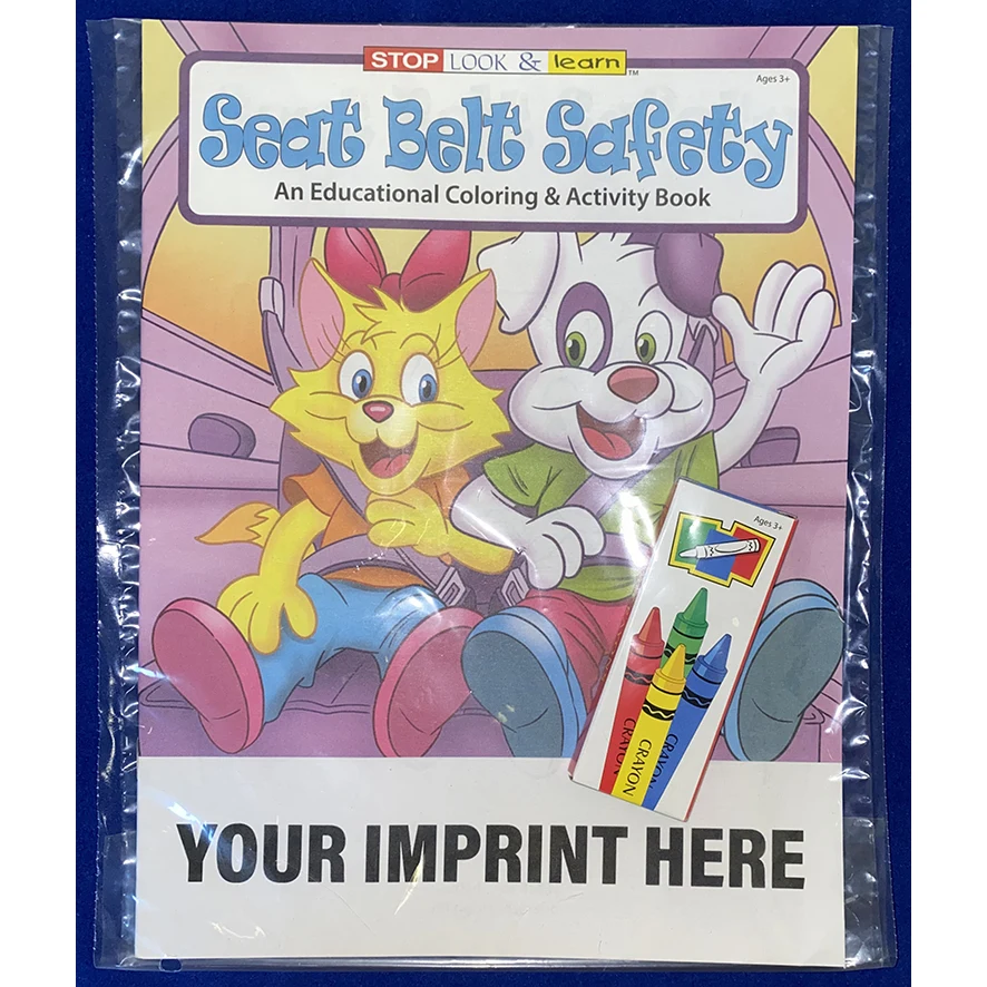 COLORING SET - Seat Belt Safety Coloring Book Fun Pack 1