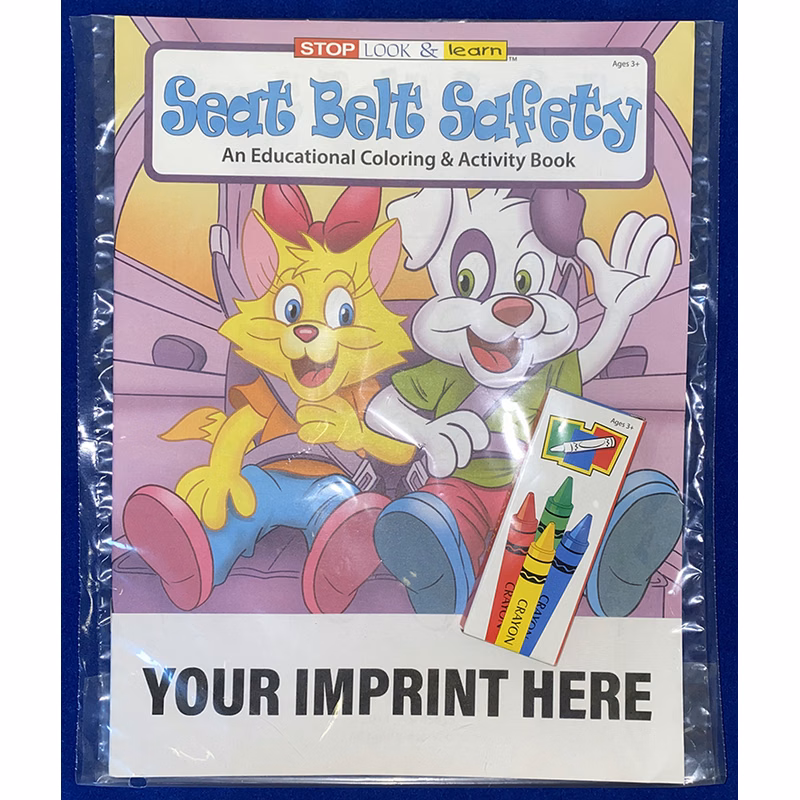 COLORING SET - Seat Belt Safety Coloring Book Fun Pack