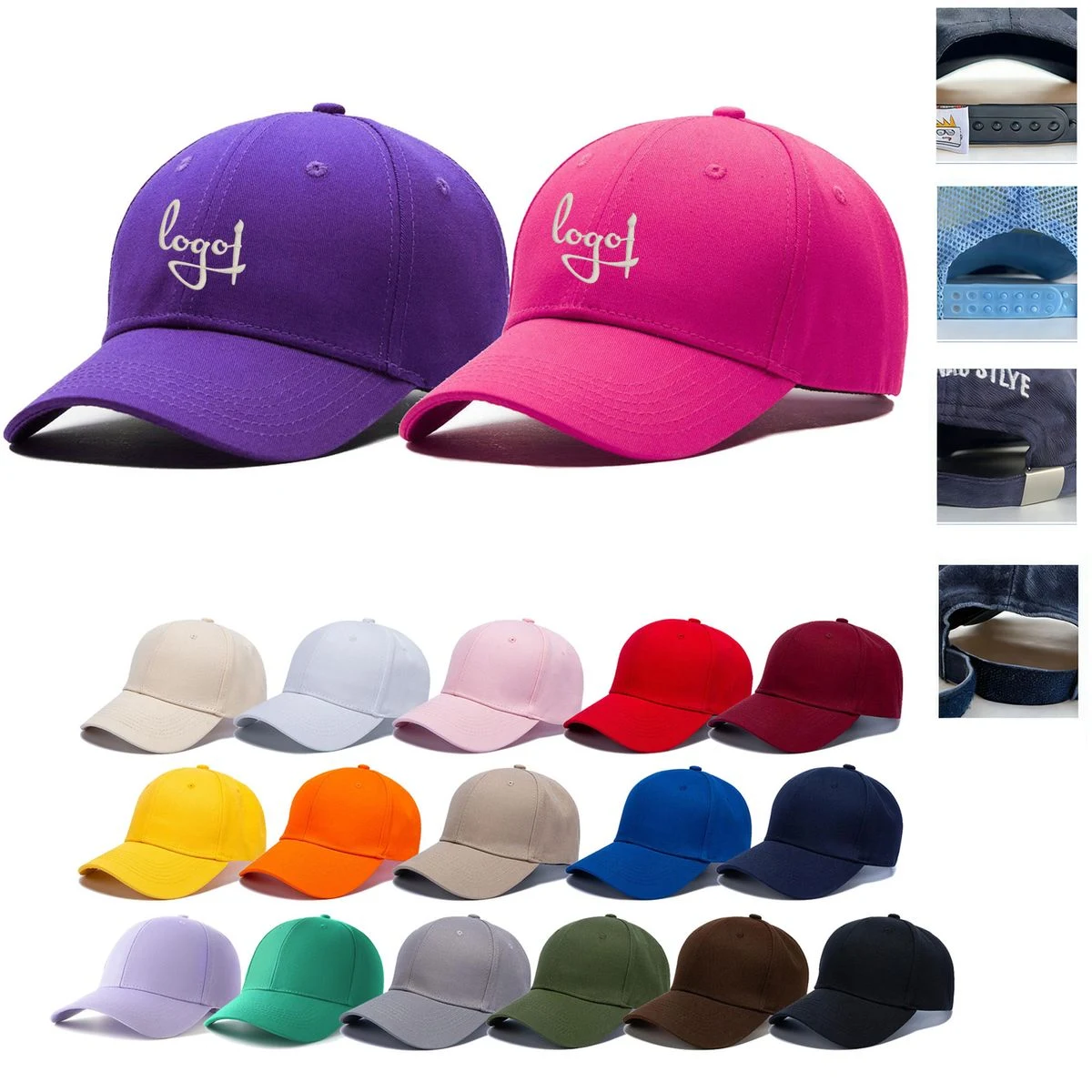 6 Panel Structured Baseball Cap 1