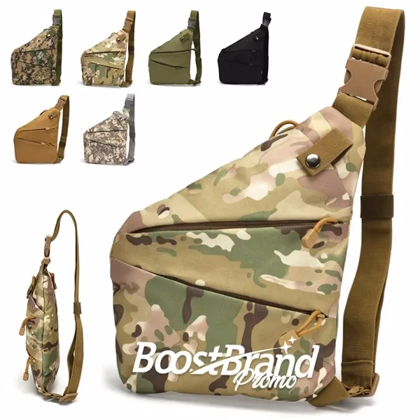 Custom Waterproof Nylon Sling Bag with Multi-Zippered Storage — Hiking & Travel Gear