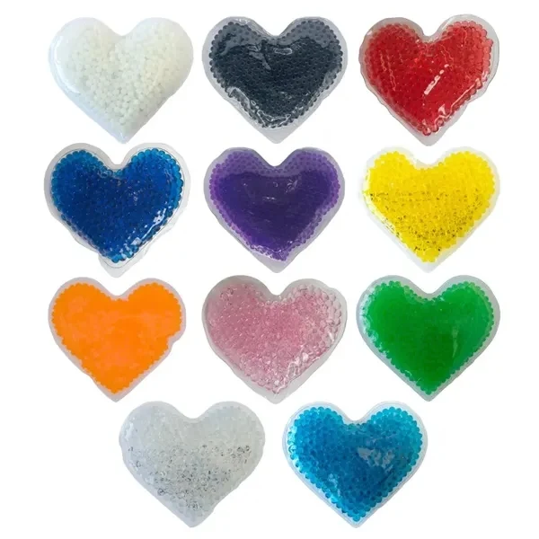 Custom Heart Shape Gel Beads Hot/Cold Pack with Reusable Design — Medical Promo 1