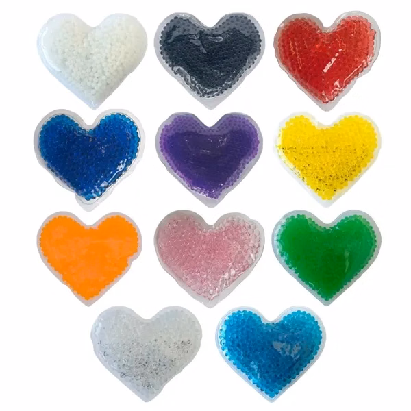 Custom Heart Shape Gel Beads Hot/Cold Pack with Reusable Design — Medical Promo