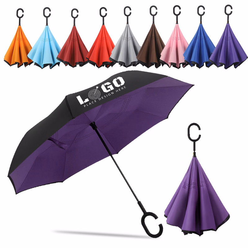 MOQ50 C Handle Inverted Reverse Umbrella