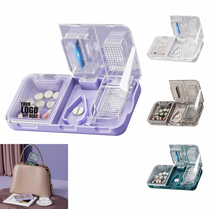 3-in-1 Pill Cutter Splitter Case