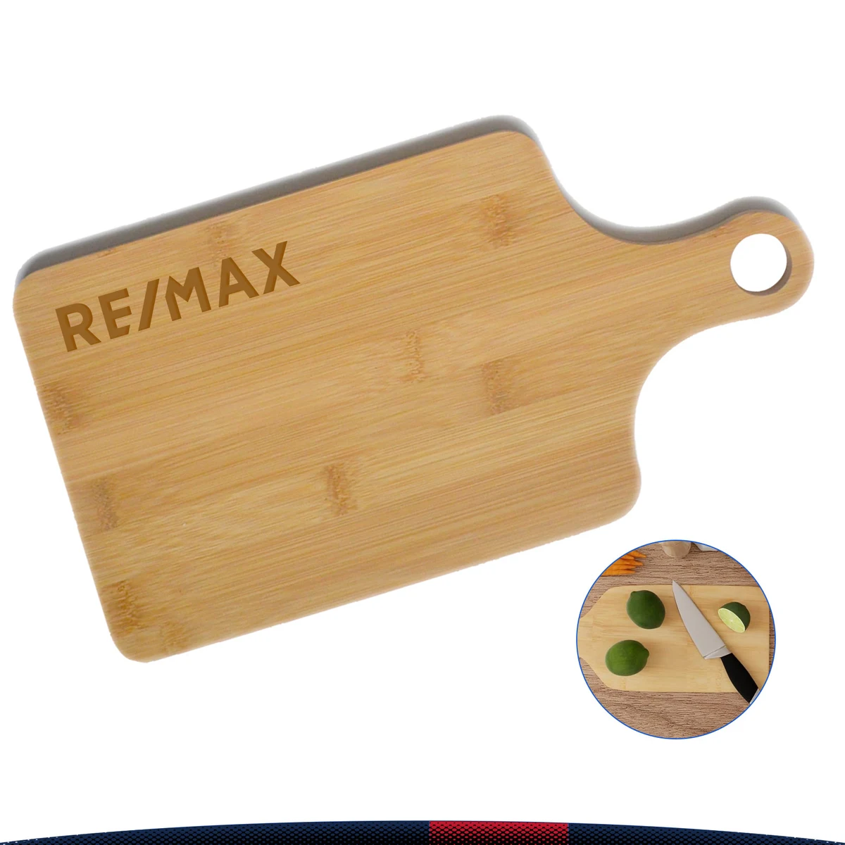 Arborine Bamboo Rectangular Cutting Board With Handle 1