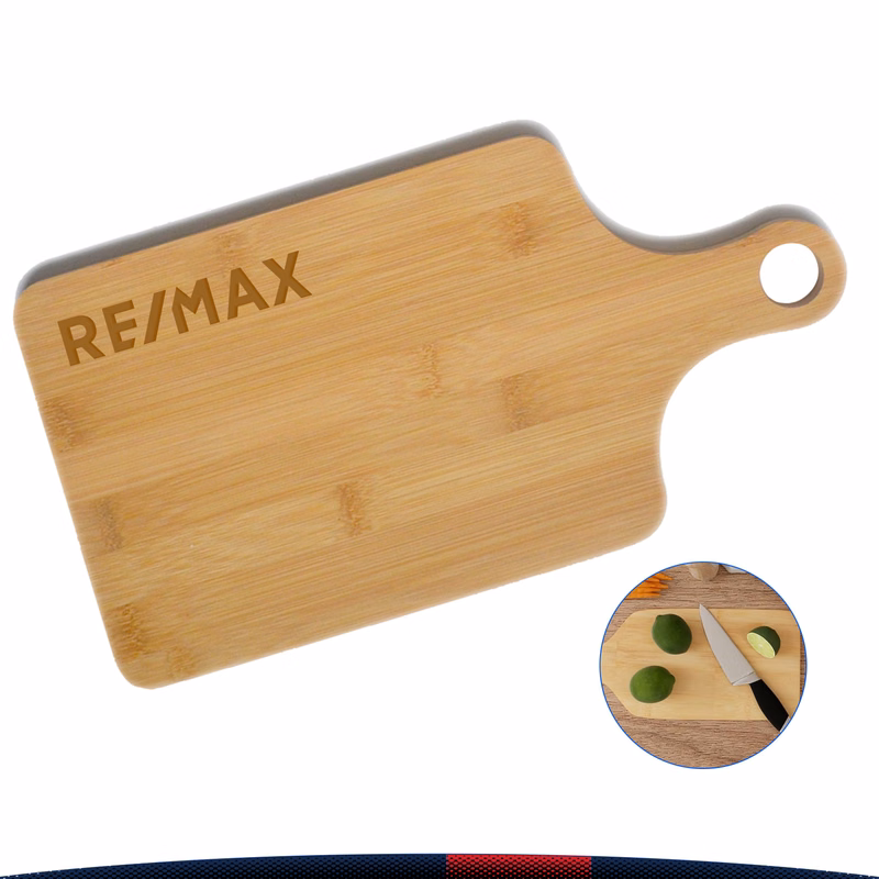 Arborine Bamboo Rectangular Cutting Board With Handle